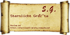 Sternlicht Gréta névjegykártya